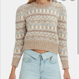 LOVESHACKFANCY Cropped Fair Isle Sweater